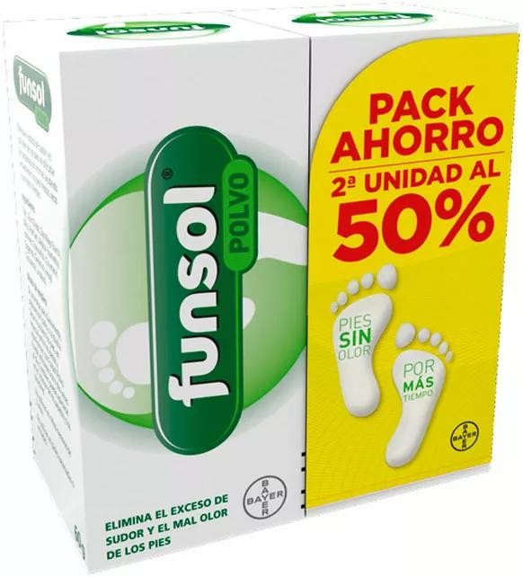 Imagen de Funsol Polvo Desodorante Pies 2x60 gr (2ª al 50% descuento)